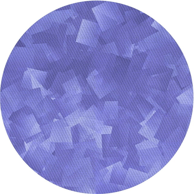 Ahgly Company Machine Washable Indoor Round Transitional Purple Mimosa Purple Area Rugs, 3' Round