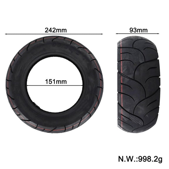 11Inch 90/60-6 Outer Tire Road Tires for Electric Scooter Tubeless Vacuum Tyre
