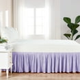 thumbnail image 3 of Home Soft Things Pleated Bed Skirt - 18" drop Length - Lavender Fog - Queen (60" x 80" + 18"), 3 of 5