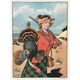 thumbnail image 2 of Louis Glackens 19x24 Black Ornate Framed Double Matted Museum Art Print Titled: Puck Thanksgiving (1904), 2 of 5