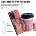 thumbnail image 3 of Compatible with Samsung Galaxy Note 20 Ultra Wallet Case with Card Holder, Premium PU Leather 360° Rotation Ring Holder Kickstand Shockproof Phone Case Cover for Galaxy Note 20 Ultra, Pink, 3 of 12