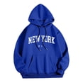 thumbnail image 4 of Tiweut New York Hoodie For Women Y2K Fall Pattern Oversized Hooded Sweatshirts Long Sleeve Cozy Drawstring Pullover Tops,A-Blue,Blue, 4 of 4