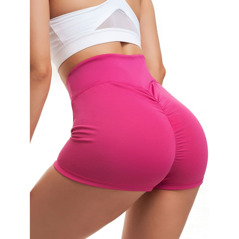 Women Yoga Shorts High Waist Workout Shorts Fitness Yoga Lift Butt Fitness  Ladies Yoga Gym Running Short Pants Sportswear