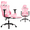 Pink, variant on BORGEBY Gaming Chair for Adults ,High-Back ergonomic office chair with footrest , PU Leather   swivel gaming chair with Lumbar Support, for Home Office and Gaming(White)