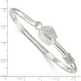 thumbnail image 3 of Sterling Silver Polished Shell Bangle (7.5 X 29) Made In India qb909, 3 of 5