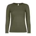 thumbnail image 1 of B&C - Camiseta deportiva de manga larga #E150 para mujer señora (Caqui Urbano), 1 of 3