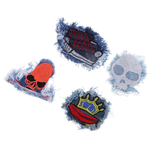 4 piezas bordados de tela adhesivo de tela para coser para jeans sombreros adorno Baoblaze
