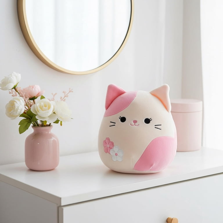 Squishmallow Super Soft 8 in. Roseanne Sakura Cat Plush - Cuddly