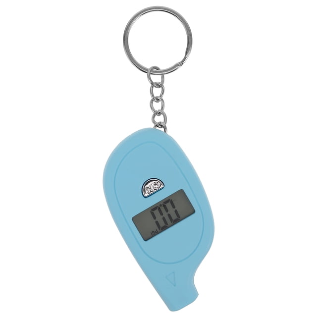 Medidor de presión de neumáticos digital, mini llavero portátil con pantalla LCD, medidor preciso para coche y motocicleta