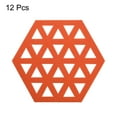 thumbnail image 3 of Uxcell Felt Coasters, Hexagonal Pad Coaster for Drink Cup Pot Bowl Vase, Orange 12 Pack, 3 of 5