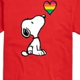 thumbnail image 3 of Peanuts - Snoopy Rainbow Heart - Men's Short Sleeve Graphic T-Shirt, 3 of 6