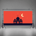 thumbnail image 6 of Mosque Silhouette Desert Night Crescent Moon Banner Event Photography Background Religious Festival Backdrop Wedding Decor Ramadan Celebration Event Afghan Iftar, 6 of 8
