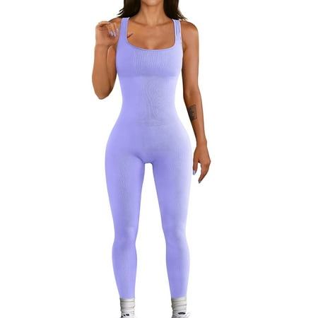 

Ma&Baby Women Full Length Jumpsuit Square Neck Short/Long Sleeve Playsuit Skinny One-piece Bodysuit