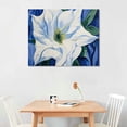 thumbnail image 2 of Nawypu  Blue Flower Canvas Wall Art Flower Blossoming Picture Print Wall Painting Modern Artwork Wall Décor for Bedroom Living Room Bathroom Office, 2 of 4