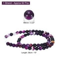 thumbnail image 2 of Uxcell Purple Agate Beads 6mm Natural Gemstone Beads, Smooth Round Loose Beads for Jewelry Making (1 Strand - 62pcs), 2 of 5