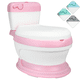 thumbnail image 1 of Baño Entrenador para Niños con Asiento Acolchado Antideslizante Diseño Realista - Rosa, 1 of 6