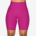 thumbnail image 3 of AWXNJUX Summer Leggings Women Stretch Bike Shorts Workout Short Mini High Waist Shorts Gym Sports Pants Dressy Leggings for Women Womens Tights and Leggings (Hot Pink,M), 3 of 6