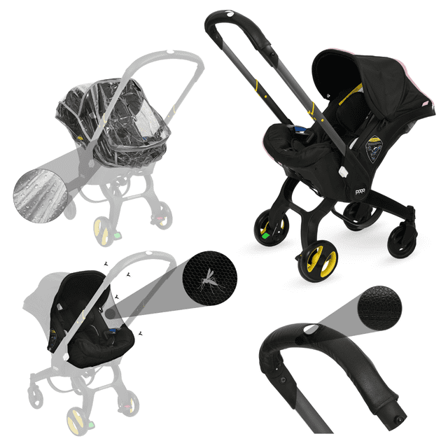 Carriola Para Bebé Dodo Baby Volpe Mosquitero E Impermeable Negro