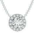 thumbnail image 2 of Davy - Round Halo Diamond Pendant, 2 of 5