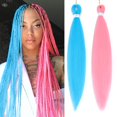 thumbnail image 1 of Betufllo Rosa/Azul Claro# Cabello Trenzado 2 Paquetes - 26 Pulgadas Cabello Trenzado Profesional Sintético Preestirado Trenzas De Ganchillo Extensión De Cabello Sin Picazón Ajuste De Agua Caliente Tex, 1 of 5