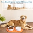 thumbnail image 5 of Juego de cuencos de cerámica para perros con tapete de silicona antideslizante, cuenco de alimentación para perros de boca ancha, 5 of 5