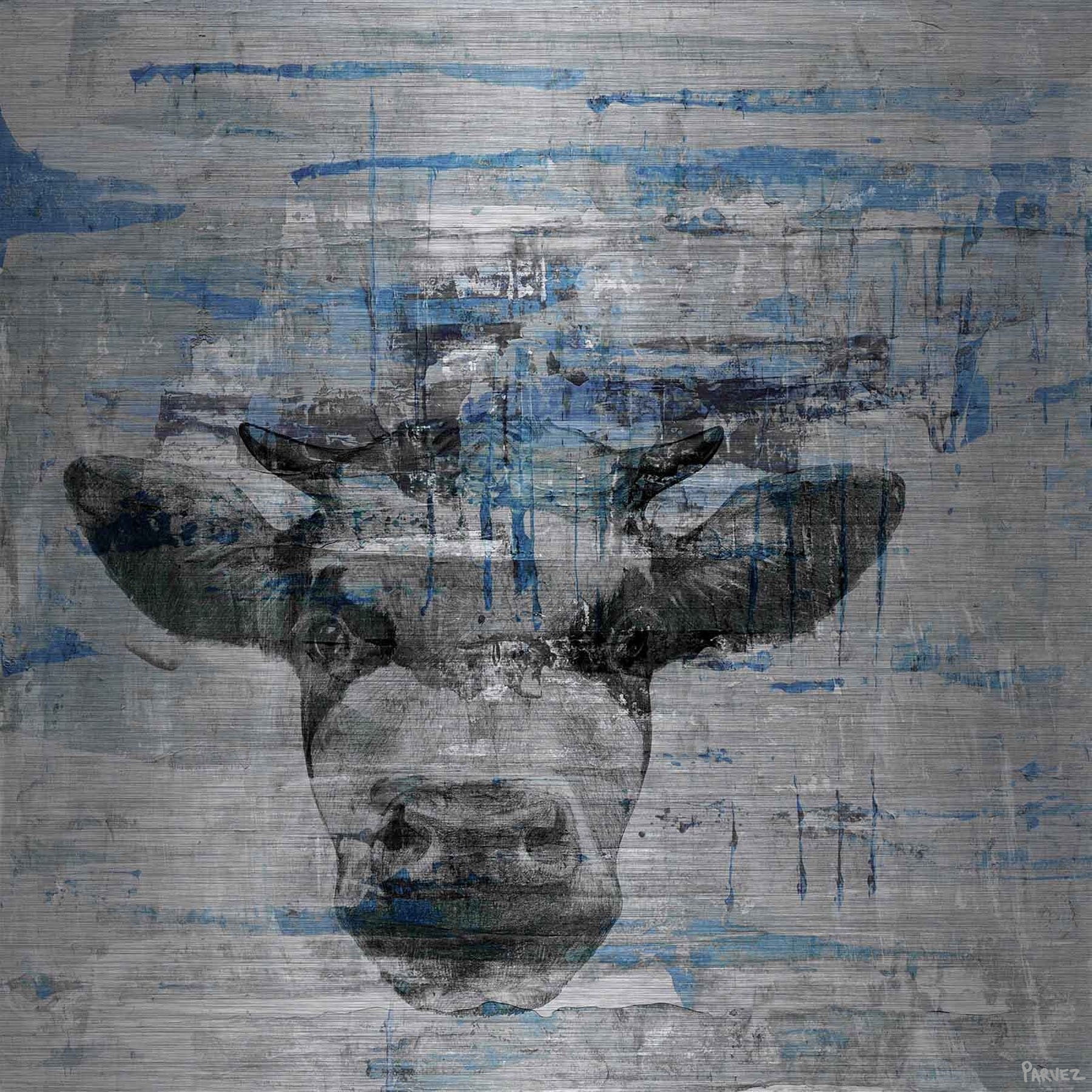 "Lingering Stare" Painting Print on Brushed Aluminum
