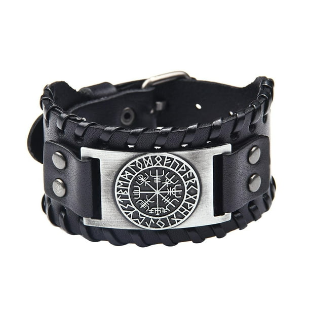 para Hombre de Cuerda Cuero Brazalete - De cuero Pta Cuero Sunnimix Pulseras anchas de puño