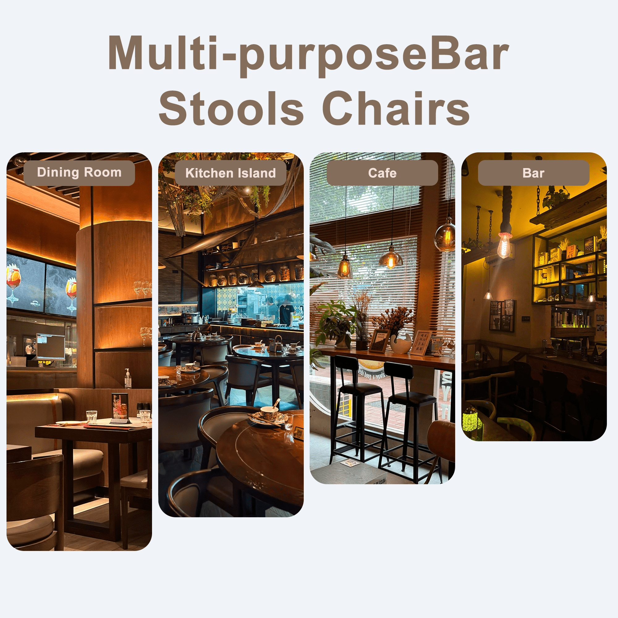 ENYLAY Adjustable Swivel Bar Stools Set of 6, Modern Faux Leather Counter Height Bar Chairs with Mid Back & Footrest for Kitchen Island Home Bar Pub, Beige