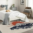 thumbnail image 4 of Japanese Rugs for Living Room - 2x3 Rug - Japanese Rug - Japan Mount Fuji Area Rug - Red Sun Mountain Rugs - Asian Style Carpet, 4 of 7