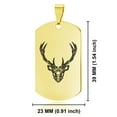 thumbnail image 2 of Stainless Steel Geometric Polygon Deer Animal Dog Tag Pendant Necklace, 2 of 3