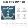 thumbnail image 5 of Heduofu Throw Pillow Covers Ocean Theme Nautical Outdoor Navy Blue Cushion Pillow Cases for Patio Couch Sofa Beach Car Home Decoration Throw Pillow White, 5 of 5