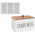 thumbnail image 3 of Tampon Holder Wood Bathroom Storage Bin With Lid, Movable Partition Organizer, 2Piece Feminine Organizer, 3 of 5