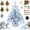 Style E, variant on DIY Beaded Christmas Tree Kit - 3D Crystal Bead Pearl Art Set with LED Lights Angel Topper Tabletop Fall Winter Decor for Christmas Gifts & Birthday Gifts