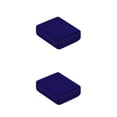 thumbnail image 1 of Decodeary Flocking Jewelry Box Portable Display Replacement Brooch Bracelet Jewellery ABS Case Container Organizer Accessories Blue 2Set, 1 of 6