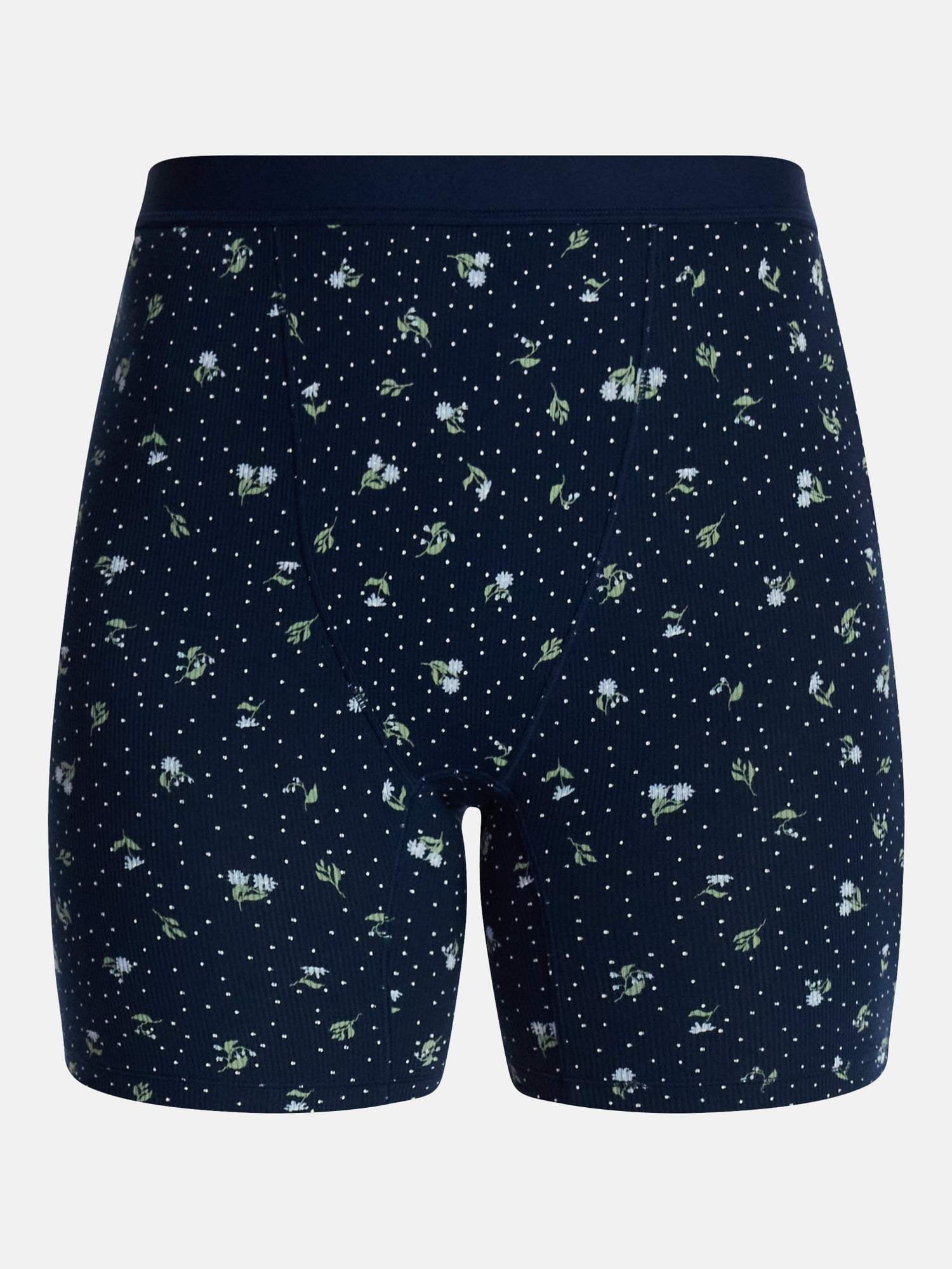 No Boundaries Cotton Stretch Ribbed Boxer Shorts, Women's XS-XXXL