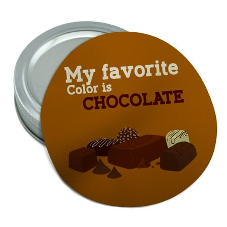 

My Favorite Color Is Chocolate Round Rubber Non-Slip Jar Gripper Lid Opener