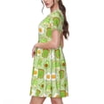 thumbnail image 2 of Disketp Avocado And Toast para Vestido de Manga Corta para Mujeres, Vestidos de Verano para Mujeres, Casual y Holgado para la Playa, 2 of 6