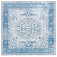 thumbnail image 2 of SAFAVIEH Arizona Merrilyn Oriental Machine Washable Area Rug, Beige/Blue, 6' x 6' Square, 2 of 13