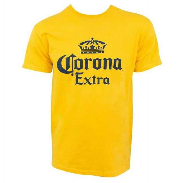 Corona Extra 47491-Medium Corona Extra Crown Logo Yellow Mens T-Shirt - Medium
