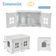 thumbnail image 3 of Costway Arenero para Gatos Casita-Mesita de Noche para Animales con Dobles Puertas y Ventanas Entrada Casita Decorativa Blanco81 x 53 x 49 cm, 3 of 9