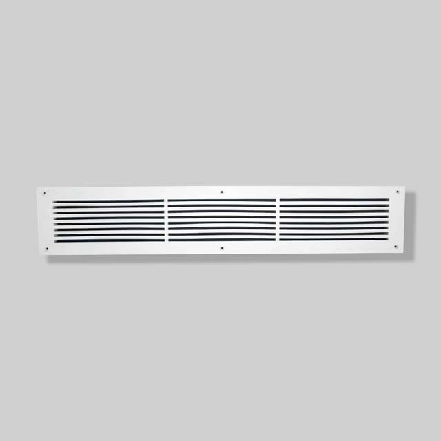 Air Return Grill 4″ x 24″ with 6″ x 26″ Faceplate –Linear Design HVAC Vent Cover, Cast Aluminum, Powder-Coated Repaintable Wall Ceiling Floor Cold Air Return Grille (VR109)