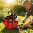 thumbnail image 4 of Tool Bag Garden Tote, Oxford Cloth Construction, Water-resistant Gardening Organizer, Multi-pocket Tool Storage, Portable Carry Handle, Topliu, 4 of 6