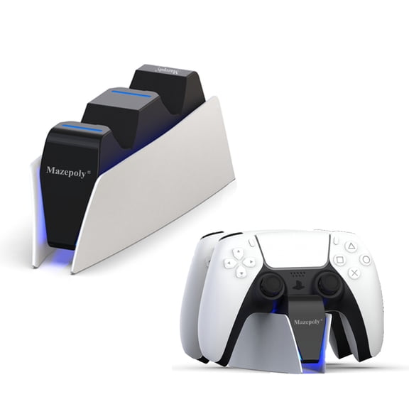 Pre-Owned Mazepoly Dual Charger for PS5 Controller Charger Fast Charging Station Dock USB Type C Charging Adapter with LED Indicator for Playstation 5 DualSense Controller