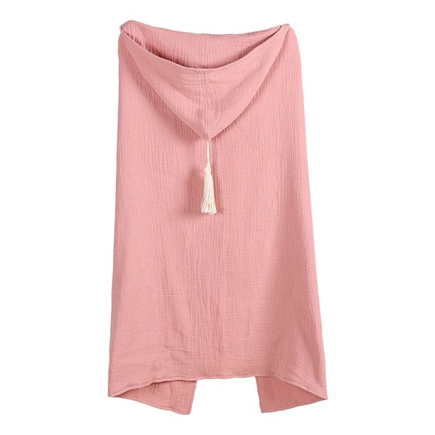 Baby Hooded Bath Towel Receiving Blanket Muslin Cotton 4 Layers Gauze