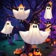 thumbnail image 1 of Set de 4 decoraciones de fantasmas colgantes para Halloween con luz, 1 of 8