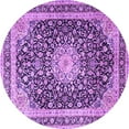 thumbnail image 1 of Ahgly Company Indoor Round Persian Purple Traditional Area Rugs, 4' Round, 1 of 4