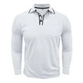thumbnail image 6 of Chbgutlmr Mens Shirts Fall Lapel Neck Long Sleeve Button Shirt Comfy Classic Casual Golf Tops with Pocket, 6 of 7
