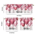 thumbnail image 6 of Red Heart-shaped Balloon4.4 Kitchen Curtains and Valances Set - 3 Piece Kitchen Curtains Sets with Valance for Windows Rod Pocket Machine Washable Kitchen Decor Decorations (54"x18"+2x27.5"x24"), 6 of 6