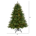 thumbnail image 3 of Nearly Natural 5' Green Spruce Artificial Christmas Tree Prelit 300 White Warm Lights, 3 of 7