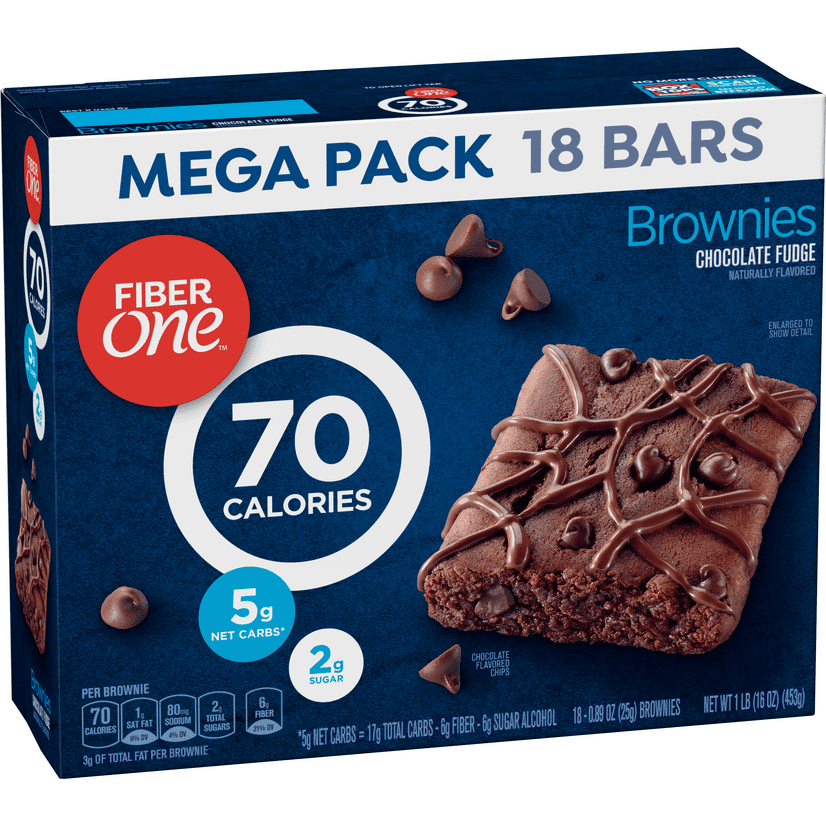 Fiber One Brownies, Chocolate Fudge, 70 Calorie Bar, 5 Net Carbs
